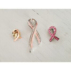 Vintage Lot of Breast Cancer Awareness Brooches